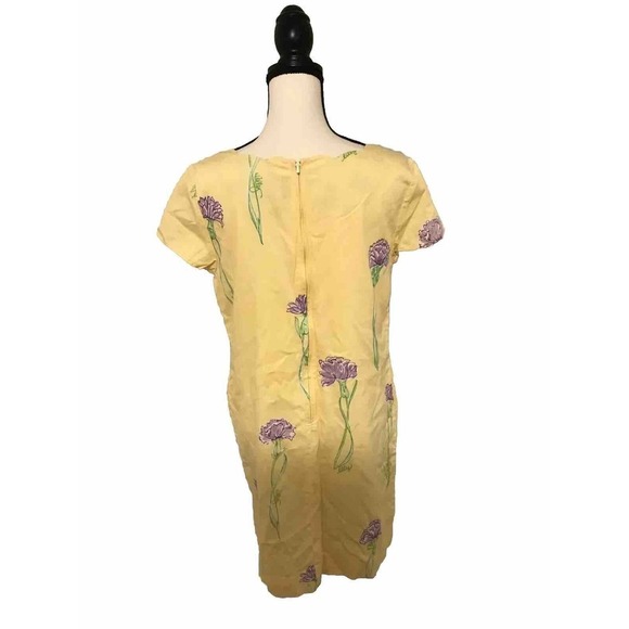 Lilly Pulitzer White Label RARE - Solid Yellow Dress w/ Purple Flowers - Size 8 - Picture 3 of 7